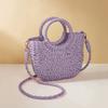 Half-Round Rattan Beach Bag Women Large Capacity Handle Bag Summer Beach Bags Travel Weave Handle Bag Premium Durable