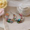 Monet Garden Style Oil Painting Baroque Pearl Earrings - French Court Inspired Light Luxury Accessories