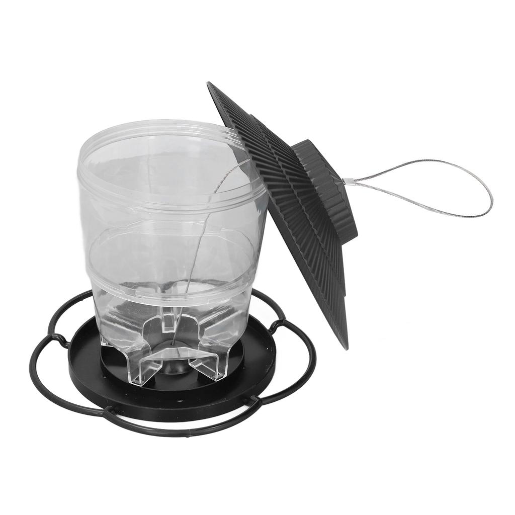 Fuglemater 1L Slitesterk ABS Enkel Fylling Gjennomsiktig Beholder Bærbar Paviljongdesign Hengende Fugl