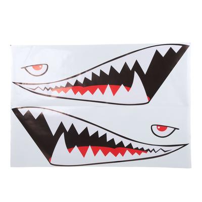 Shark Mouth Teeth Decal Lightweight Car Exterior Side Door Sticker for Truck Van Boat