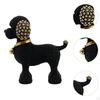 Beaded Canine Resin Sculpture for Home Office Decor