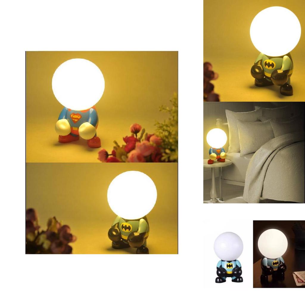 Lampă de birou LED tip desen animat cu supereroi cu lumină economică pentru decorarea dormitorului copiilor
