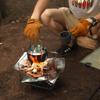 He Jiang Shi YCD19 Outdoor BBQ & Welding Heat Resistant Leather Gloves