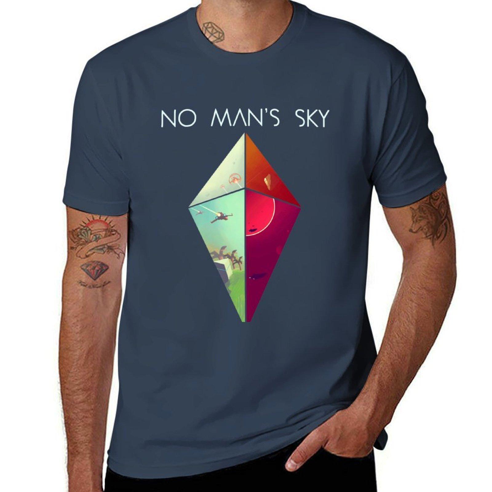 Футболка No Man s Sky футболка для мужчины футболки с принтами Футболка S