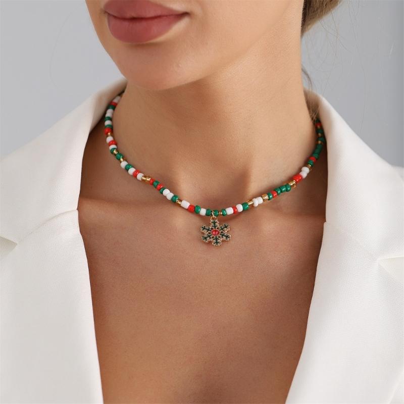 Fanciful Multicolored Sequined Mixture Necklace Comfortable Christmas Decoration For Parties School Incidents Parades