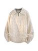 Men's Autumn V-Neck Knit Sweater: Loose-Fit Korean Polo Style