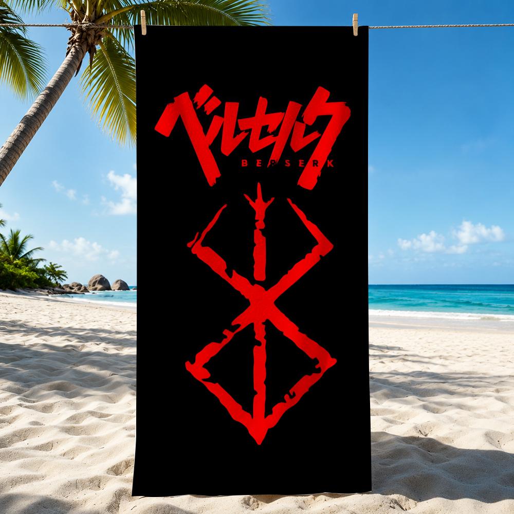 Berserk Japanese Anime Cool Towel Beach Towel Quick Dry Absorbent Bath Towel For Swimming Gym Camping Outdoor Sunbathing