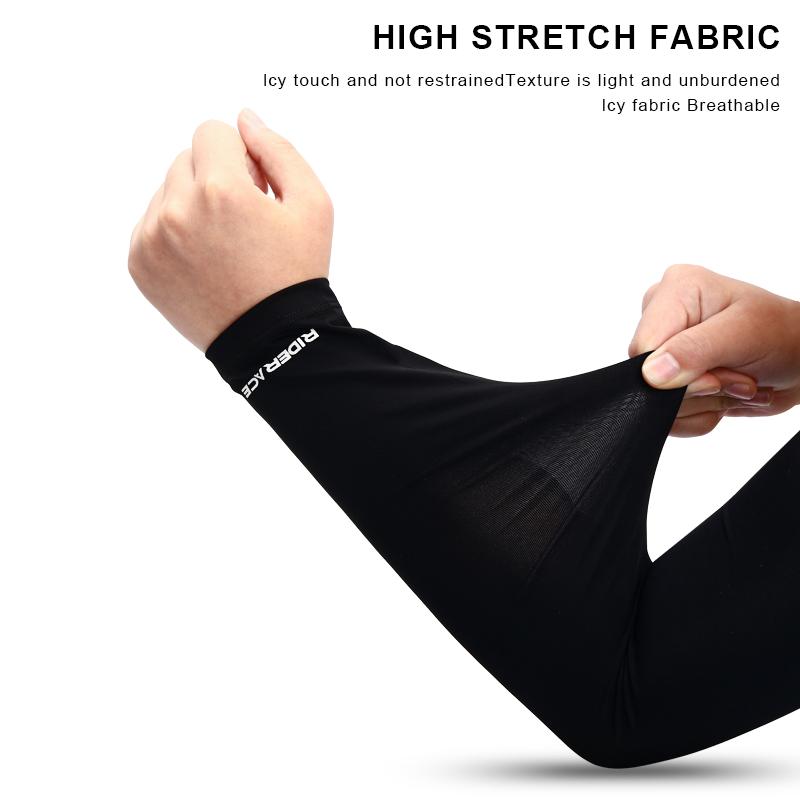 Manga de Brazo de Seda de Hielo Verano Transpirable Secado Rápido Protección Solar UV Para Deportes al Aire Libre Correr Fitness Ciclismo Cubierta de Manga Deportiva