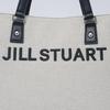 JILL STUART Women's Tote Bag with Panel, Brand Logo, Daily Casual, White x Black, JSLH5AH1