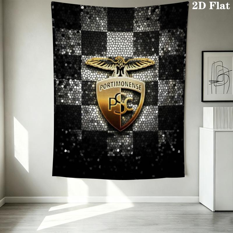 Tapeçaria de Parede do Portimonense SC Pendente de Parede Estético Manta de Tecido Impresso Tapeçarias Decorativas para Quarto Sala de Estar Decoração de Casa