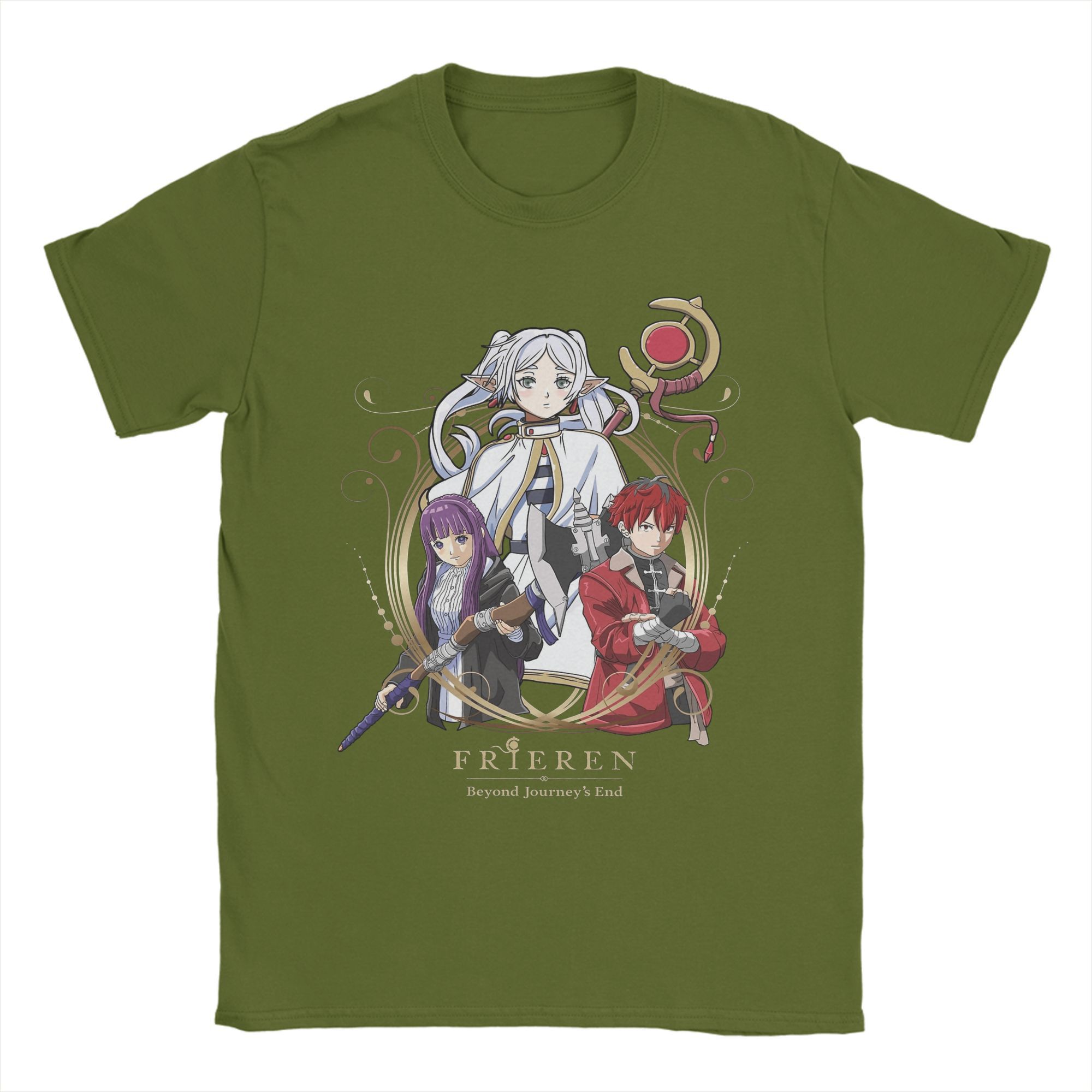 

Vintage T-Shirt Summer Frieren Fashion T Shirts Fern and Stark Anime 100 Cotton Tee Shirt for Men Y2K Classic Print Top Tees 4XL