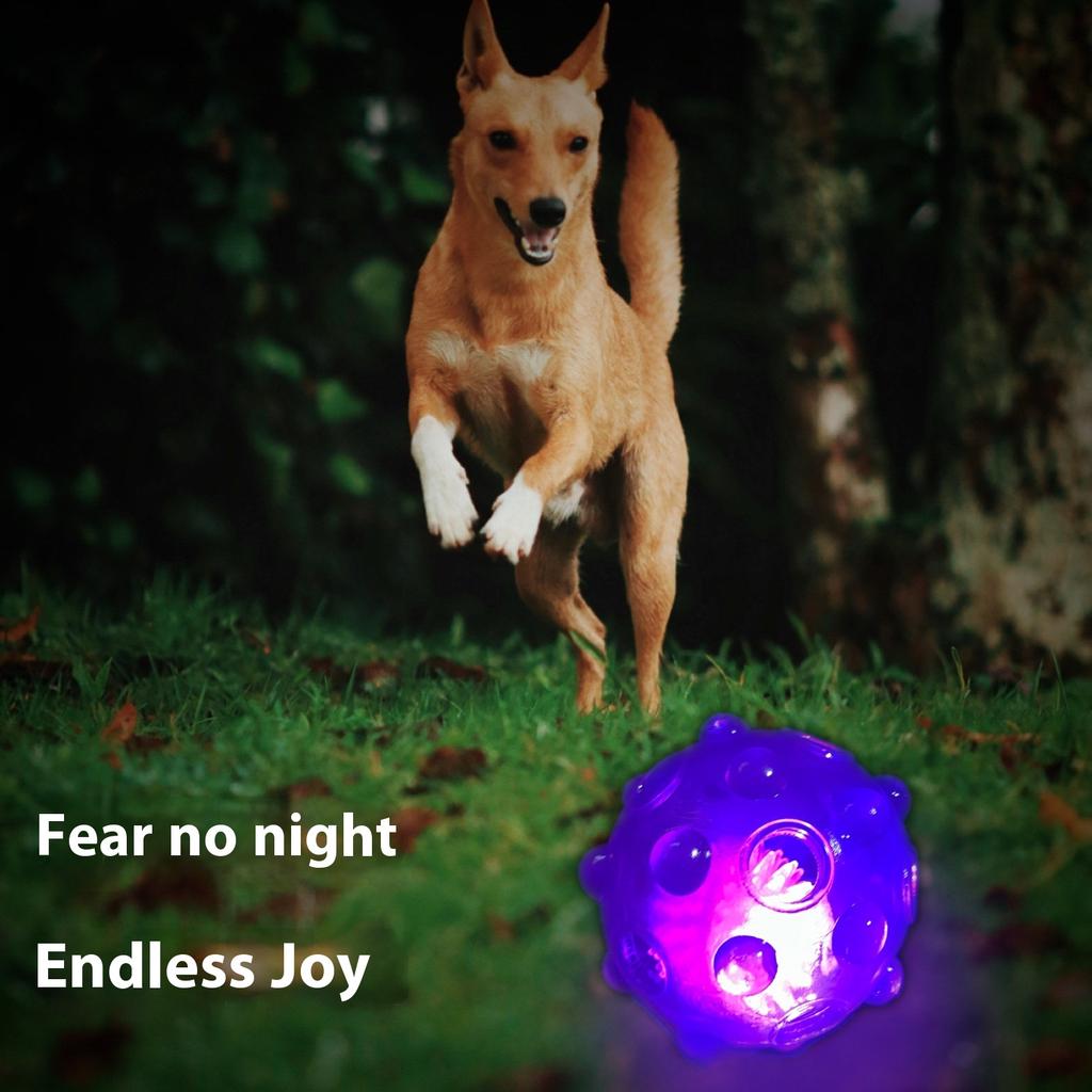 Sound luminous puppy toy flash ball puppy interactive self-pleasure and boredom pet toy