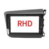 For HONDA CIVIC 2012-2015 LHD/RHD 9 Inch Car Fascia Frame Decorative Panel Mounting Auto Interior Accessories