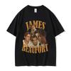 T-shirt Grafica Unisex Anni '90 James Beaufort Vintage Alta Qualità Moda T-shirt Unisex Casual Cotone Oversize Streetwear