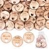 90 Pcs Wooden Round Pocket Hug Token Gift Bulk With 3 Pcs Organza Bags For Lover Colleagues Coworkers Inspirational Appreciation