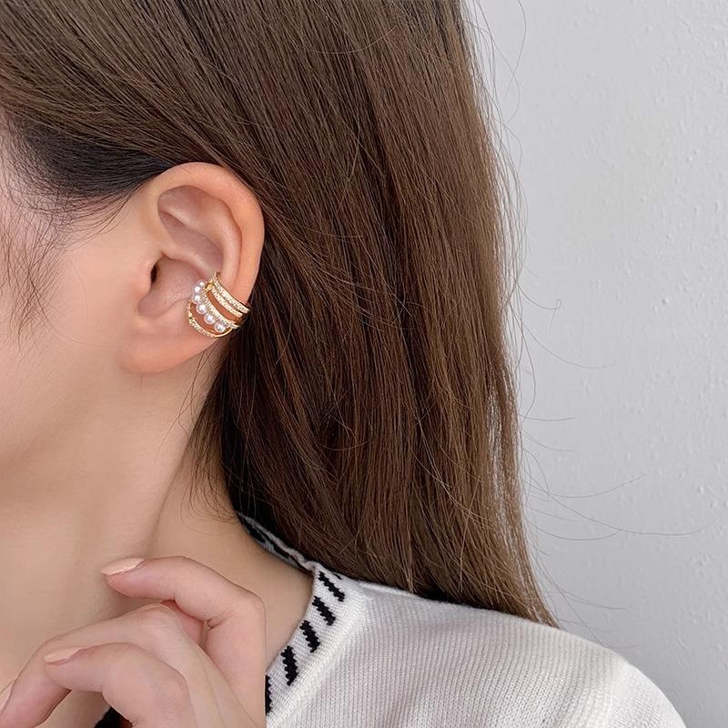 Pearl-style Ear Clips Without Ear Holes - Versatile and Elegant Ear Bone Clips for Women's Earrings