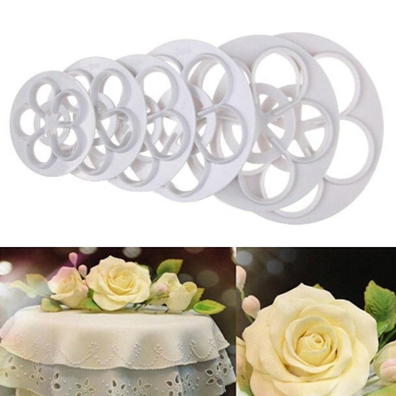 

6шт Рождественский помадный торт печенье сахарное украшение плунжерные формочки набор