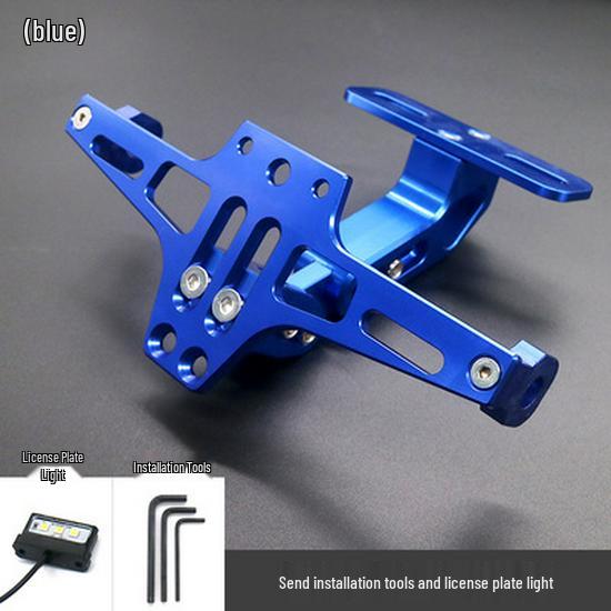 Adjustable CNC Aluminum Motorcycle License Plate Frame with Light for MSX