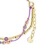 Bracelet - Kapac - Argent 925 - finition or 18k - Cristaux multicolfinition ores - 16cm + 3cm d'extension