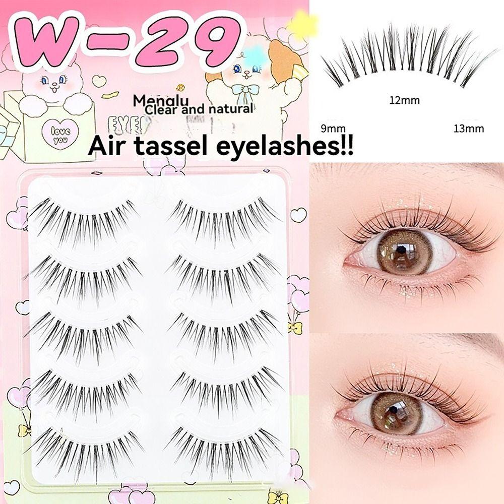 

5 pairs/Boxes Wispy Manga Eyelashes Curling Eye Makeup Tool Durable Eyelash Extension For Woman Man