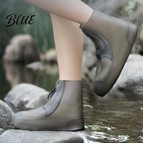 Foldable Shoe Protectors 1 Pair Silicone Waterproof Cover Non-slip Galoshes Overshoes for Gardening Men Women Reusable Rain Boot Outdoor