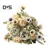 Bouquets de fleurs artificielles, fausses marguerites et pivoines, bouquets de fausses fleurs, centres de table pour la maison, composition florale, décoration de mariage ou d'hôtel