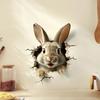 Rabbit Wall Decals Wall Art Animal Decor Nursery Wall Sticker Cute Cartoon Rabbit Sticker Kids Playroom Decoration for Bedroom