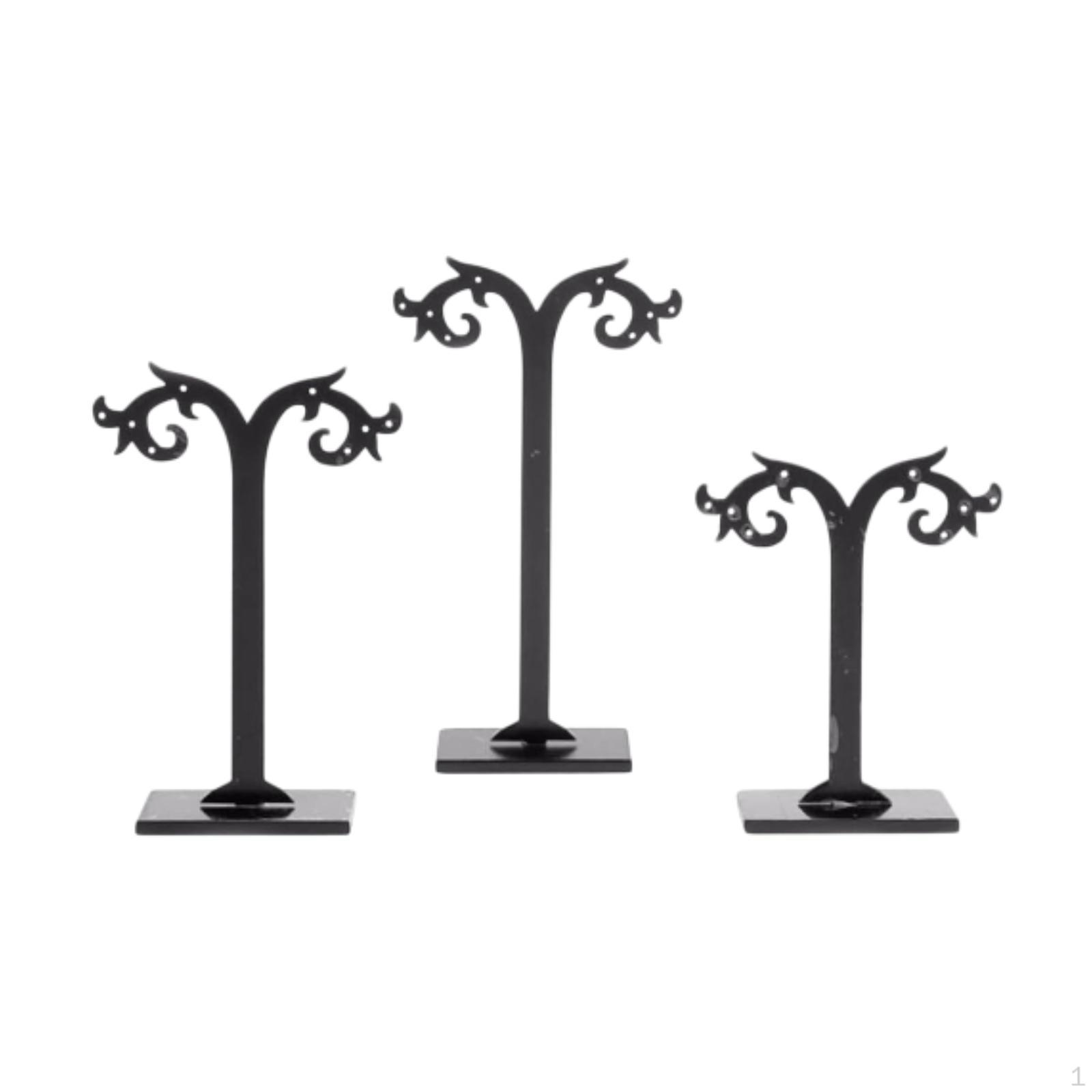 

Подставка для серег Т-образной формы из 3 частей для демонстрации и хранения ювелирных изделий чёрный