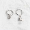 Simple Trendy Cool Style Women Men Hop Hip Stainless Steel Padlock Earrings Ear Clip Stud Earring