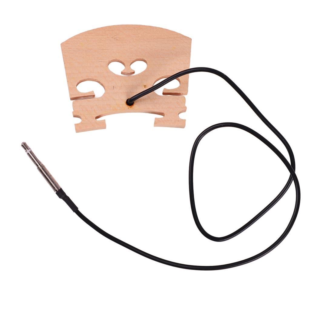 Violinenbrücke aus Holz 44 mit intern montiertem Piezo-Tonabnehmer, hochempfindliche Violinenbrücke aus Ahorn