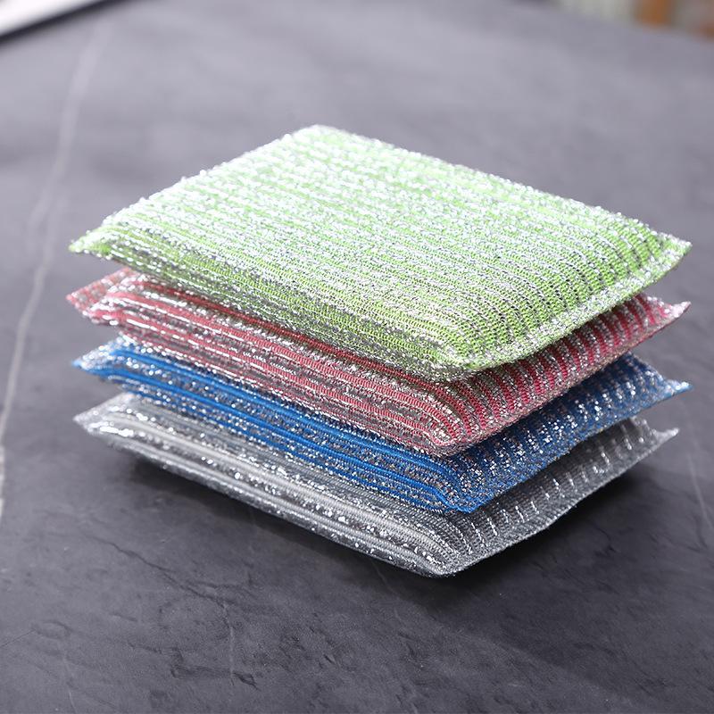 Thickened Stripe Cleaning Sponge Wipe Double Side Reusable Rags Dishwashing Pans Scouring Pads Kitchen Cleaning Tool