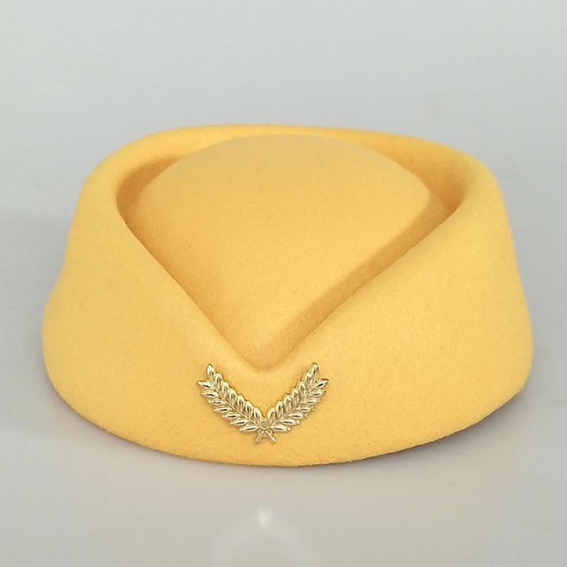 Kapelusz Stewardesy Stewardesa Hostessa Strój Cosplay Transmisja na żywo Występ sceniczny Nieruchomość budowlana