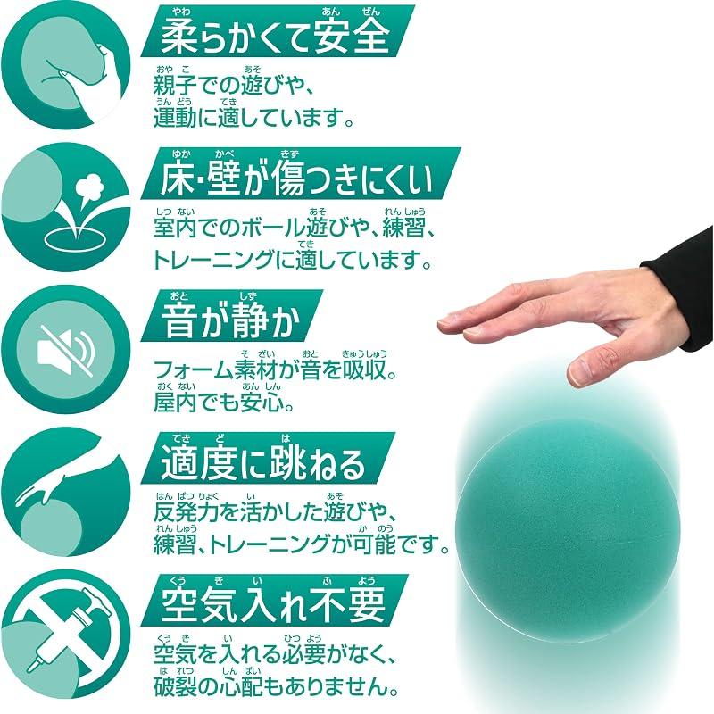Ikeda Kogyo Co., Ltd. Indoor Sponge Ball [Quiet, Soft, Polyurethane Material, Bouncy] (15cm)