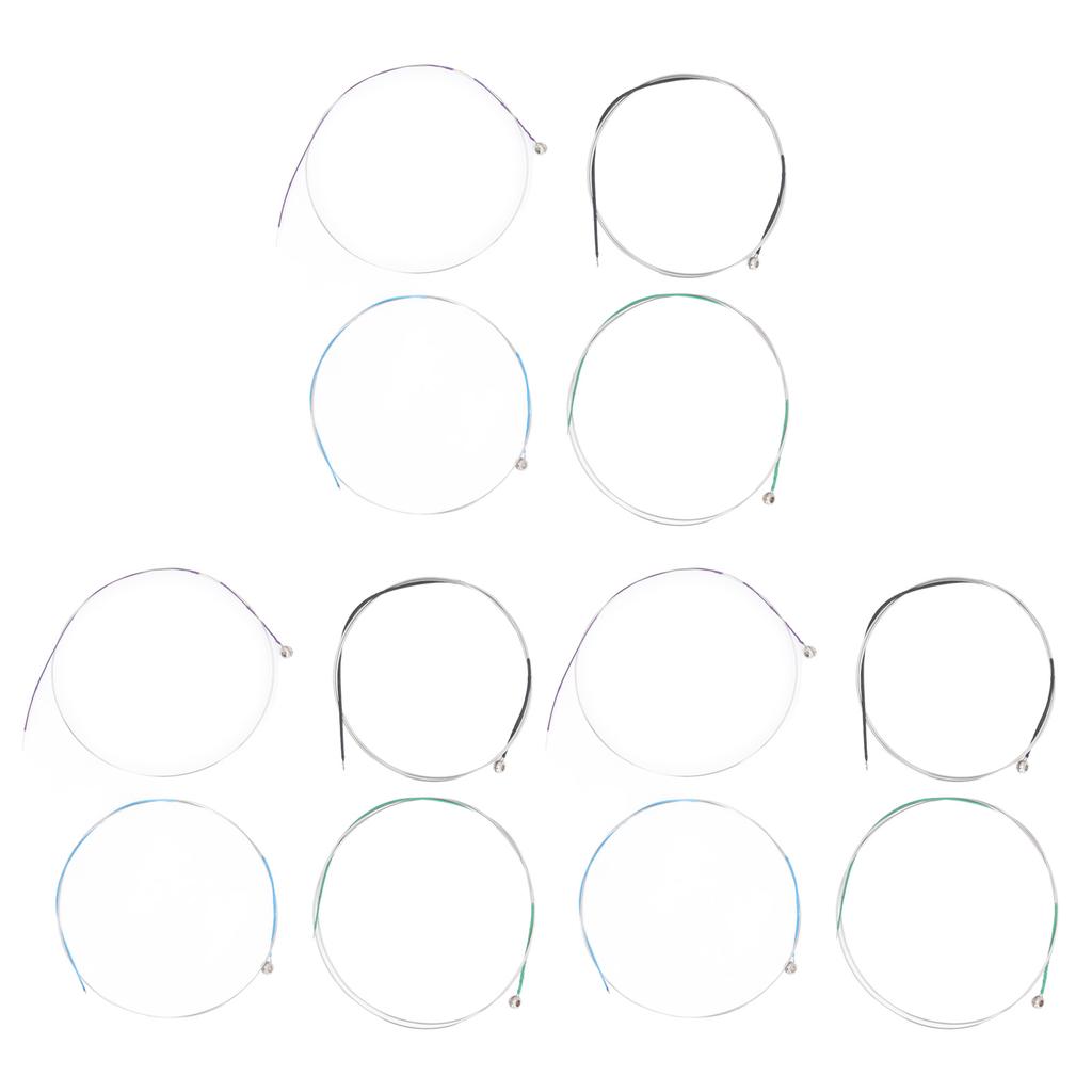 12Pcs Violin String Copper Alloy Professional Violin String Replacement for 1/2 1/4 3/4 4/4 Silver