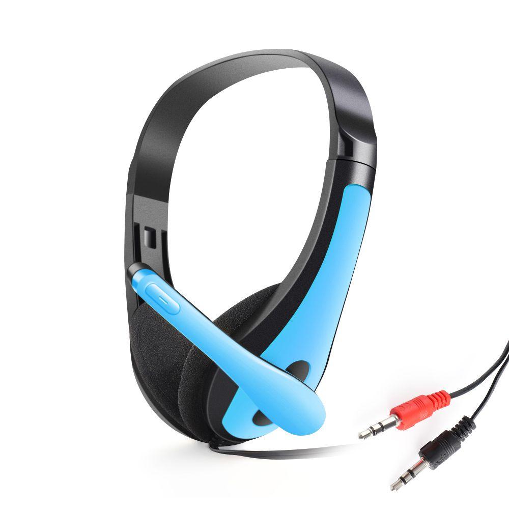 ביטול רעשים באיכות גבוהה למחשב PC טלפון 3.5 מ"מ ראש אוזניות מיקרופון אוזניות אוזניות