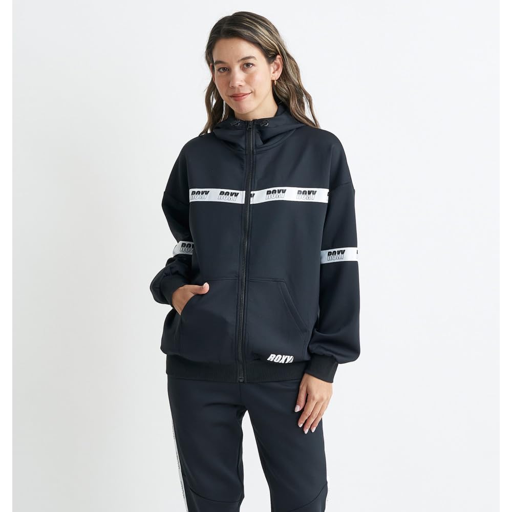 Roxy Zip Black Women's Quick-Drying UV-Cut Hoodie,