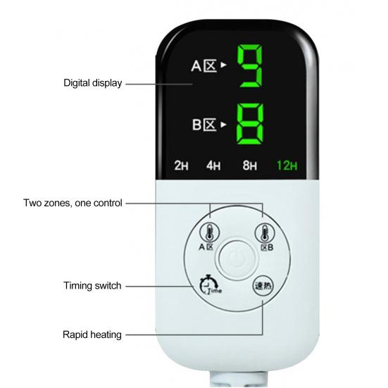 Heated Mat USB Rechargeable Thick Plush Fast Heating Detachable Washable with PP Cotton Filling Office