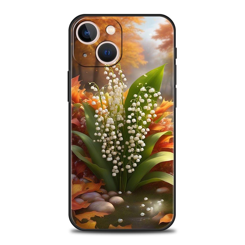 Lily Of The Valley Clear Floral Phone Case Cover for iPhone 17 16 15 14 13 12 Pro Max 11 Pro Max 17 AIR Plus Soft TPU Shell Bags