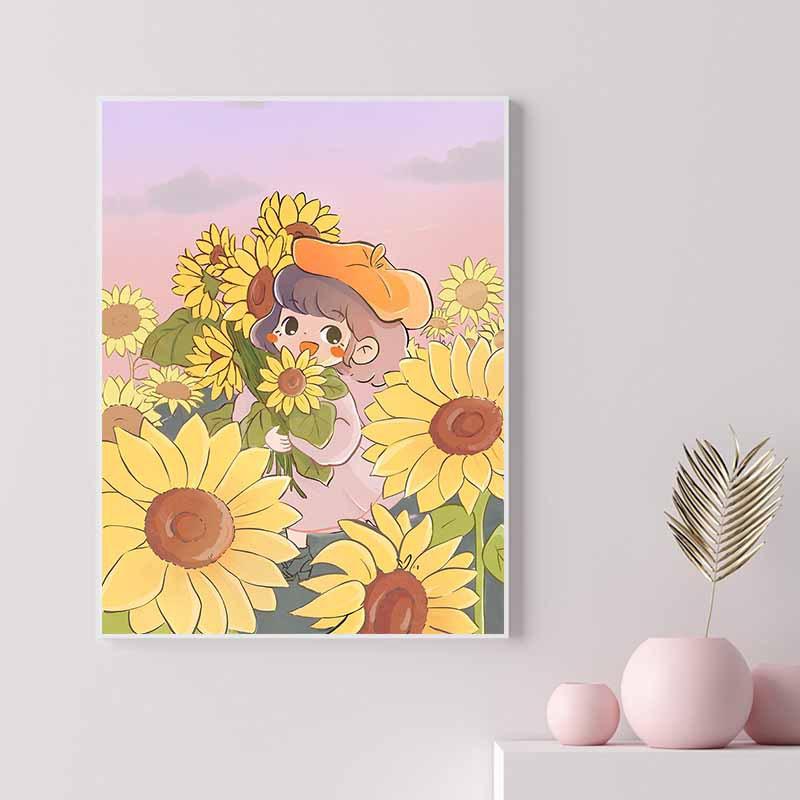 40X50Cm Diamond Painting Large Size Diamond Sticker Bedroom Living Room Decorative Painting With Photo Frame