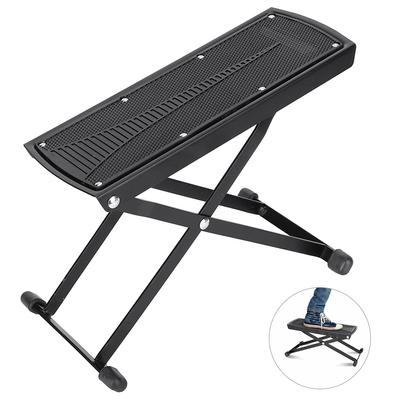Gitarrenfußstütze Tragbar Klassisch Multi-Block Verstellbar und Pedal Fußtyp Ablage(Schwarz )