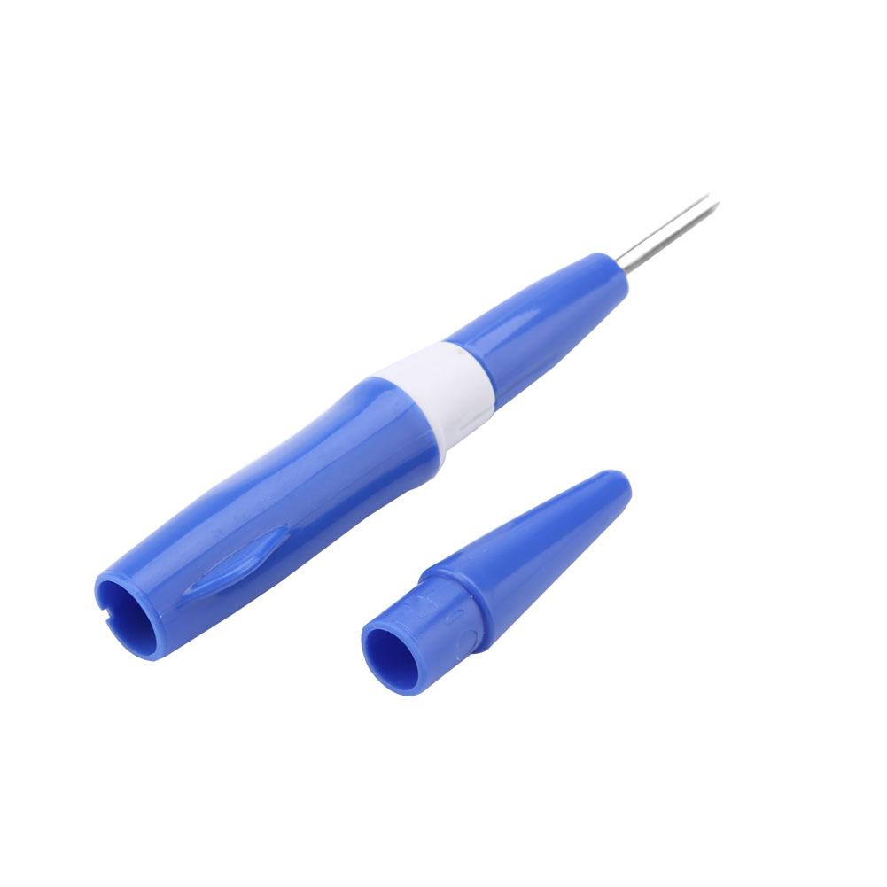 Embroidery Felting Needle Punch Pen with 3 Fine Needles Set Tool for   Craft  (Blue)