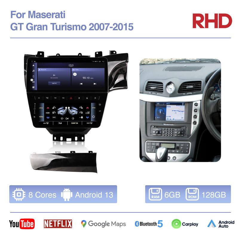 12.3inch Car Multimedia Video Player For Maserati GT GC GranTurismo 2007-2015 GPS Navigation Android 13 Radio stereo Carplay 4G