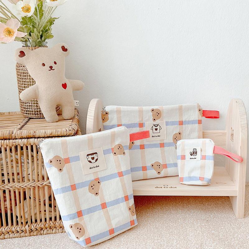 Canvas Travel Makeup Bag With Multipurpose Storage For Kids Bedroom Organization