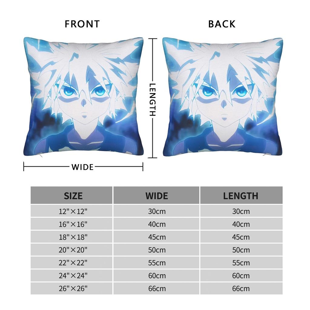 Anime Killua Zoldyck Pillow Case Comfy Pillow Cover For Couch Sofa Bedroom Cute Funny Cushion Cover