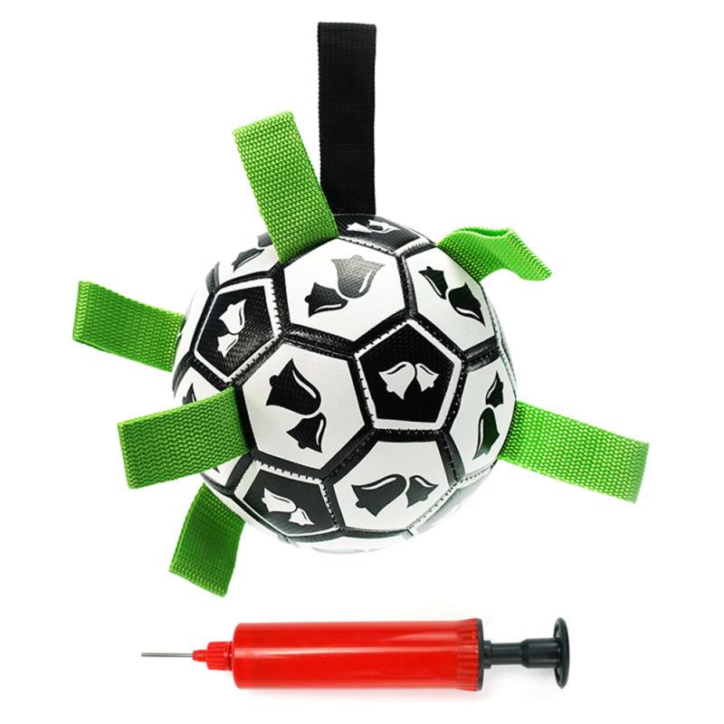 Pet Dog Football Toys Outdoor Multifunctional Interactive Training Toys Chew Toy With Rope Pet