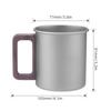 Ti Camping Cup Pure Ti Travel Mug Wooden Handle Large Capacity Outdoor Portable Large Beer Mug Tea Cup