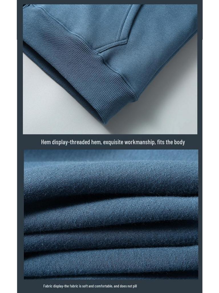 Pánský plyšový kardigan s kapucí - Podzimní/zimní volná bunda, Plus size