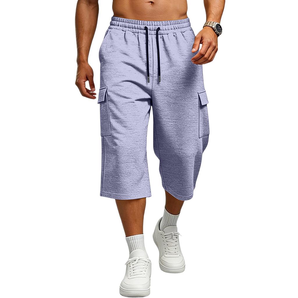 Lässige Herren-Shorts mit Kordelzug aus Webmaterial