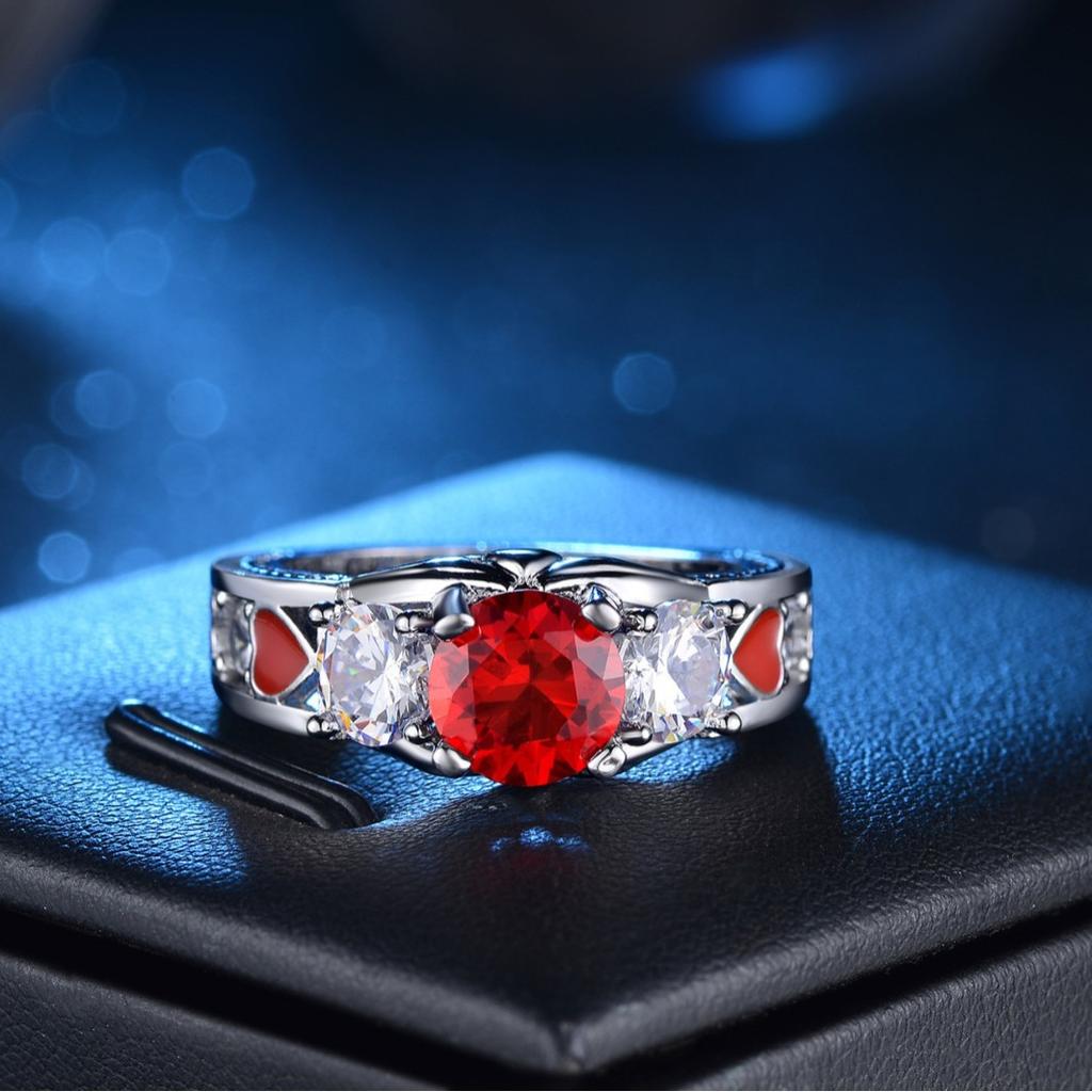 Schmuck Epoxid Liebe Zirkon Mikro-Inlay Ring, Beliebter Goldschmuck