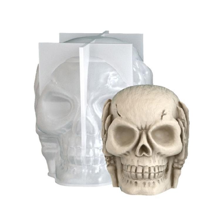 

Multi Purpose Skull Mold For Resin Casting Wax Crafts Detailed 3D Design Artisanal Tool Party Decoration Silicone Mold